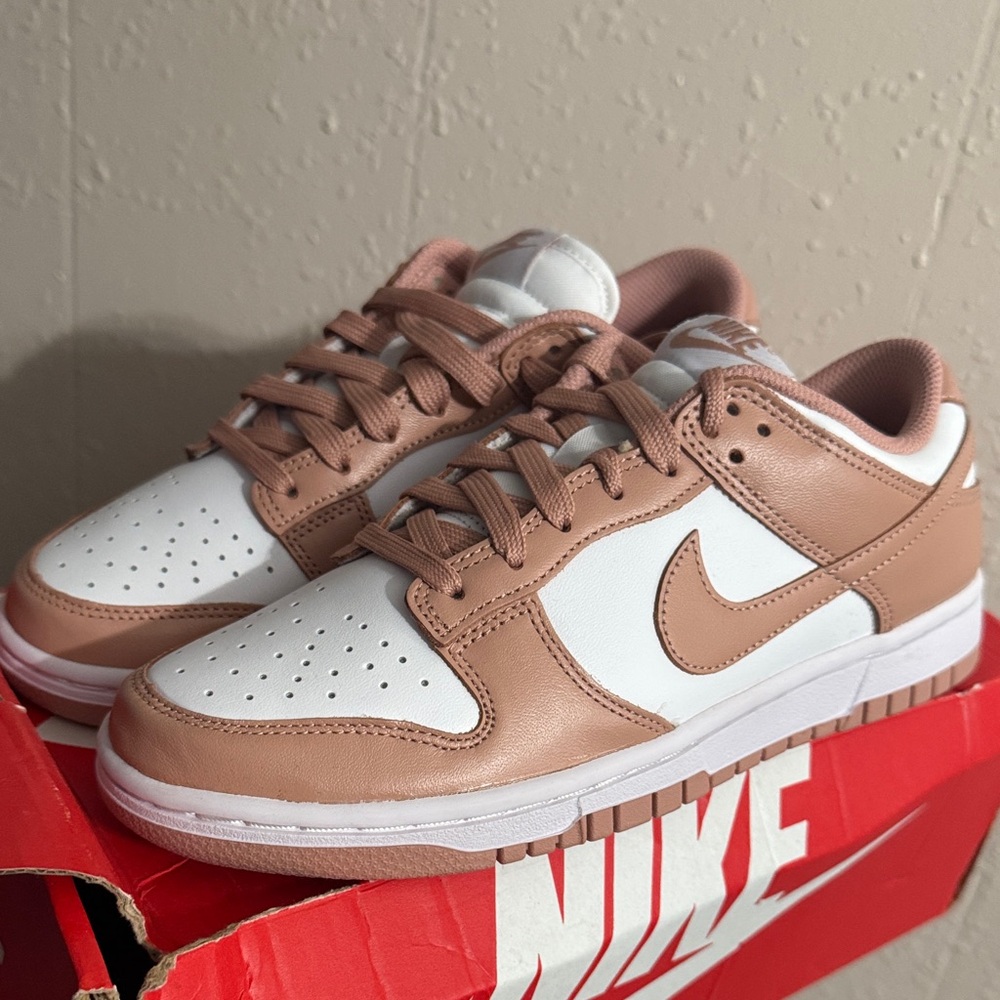 Nike White DUNK Low-Top Sneakers - Picture 3 of 9